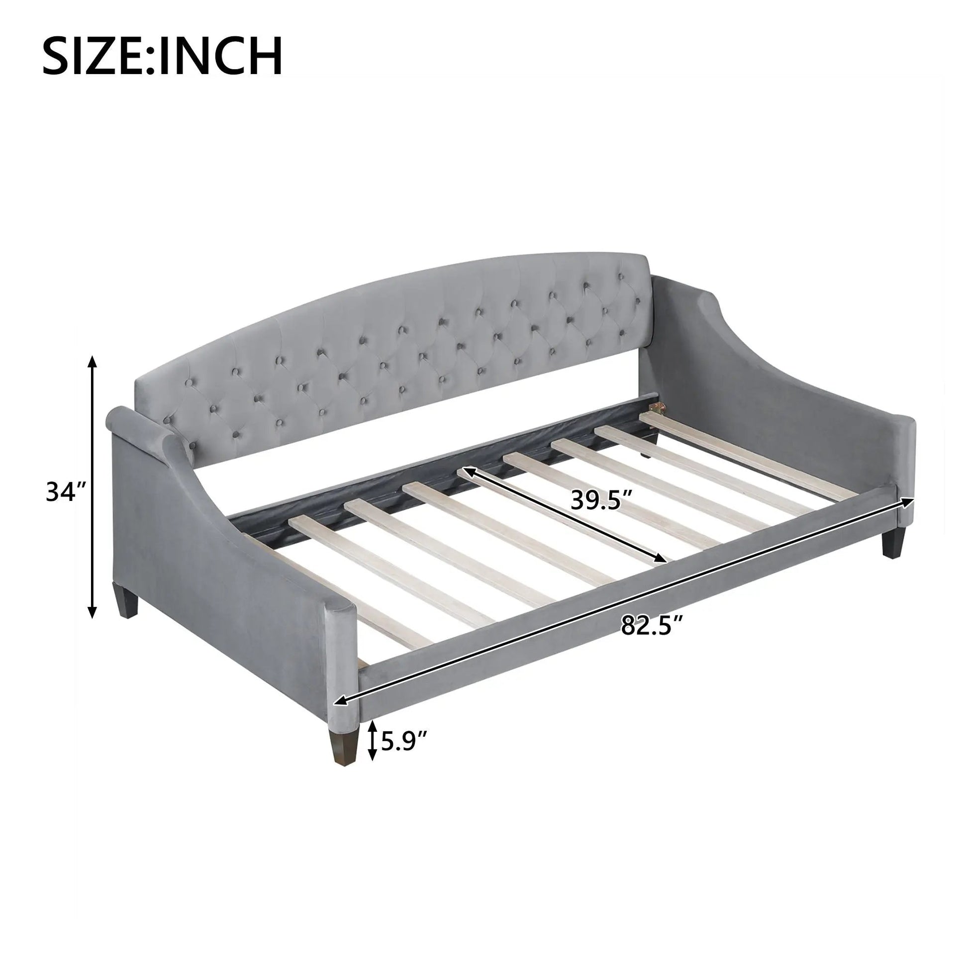 Modern Tufted Button Daybed by Unique Piece Furniture tufted back on Tampa Home & Garden Store