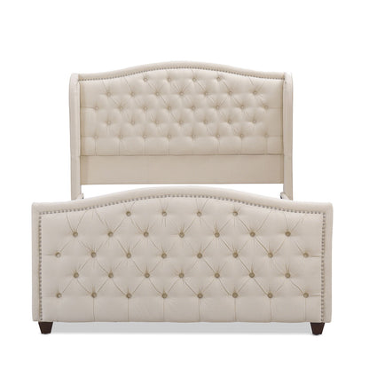 Solid Upholstered Bed Frame and Headboard Set