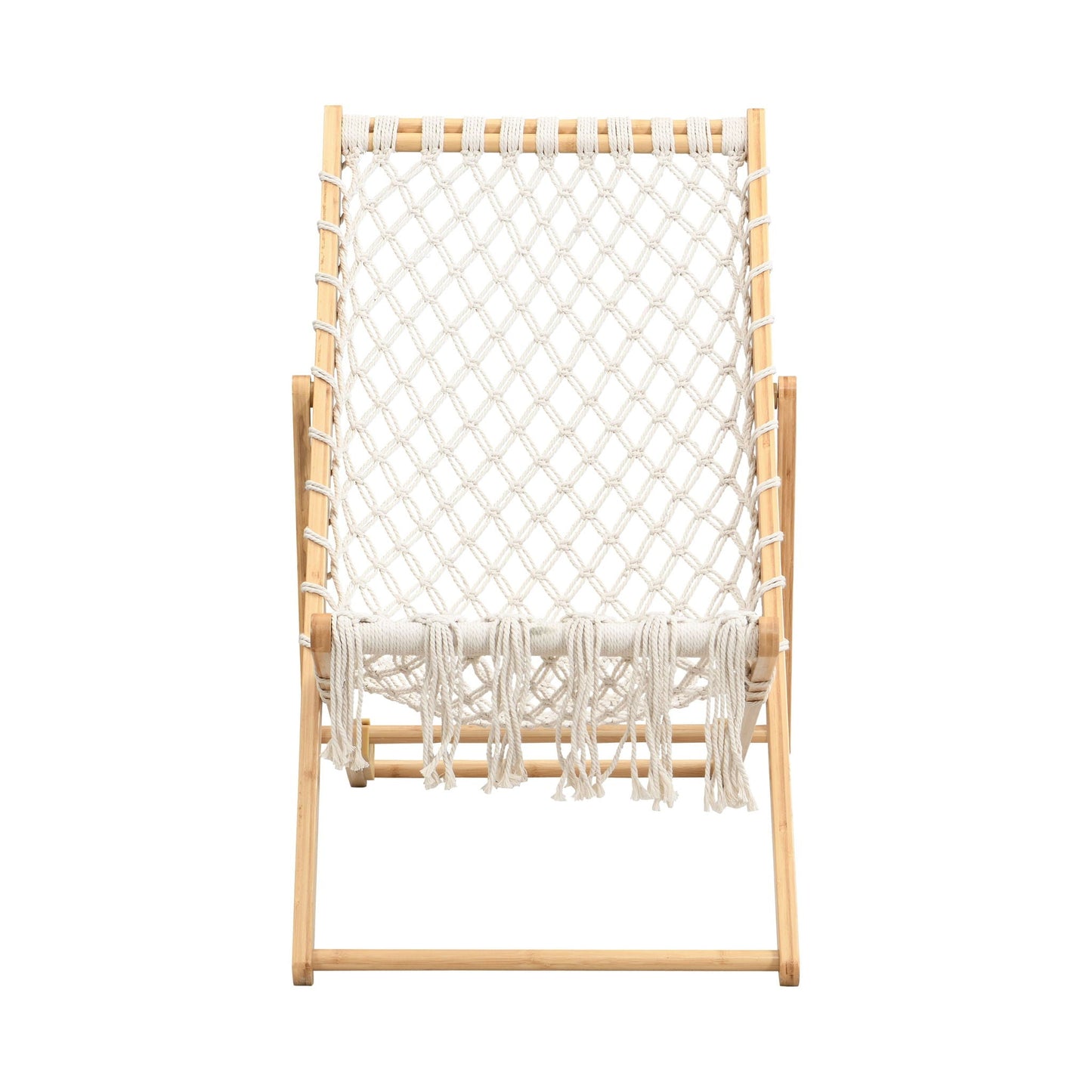 Bamboo weaving chair set with handwoven rope lattice, natural finish by HouseOfZazla on Tampa Home & Garden Store