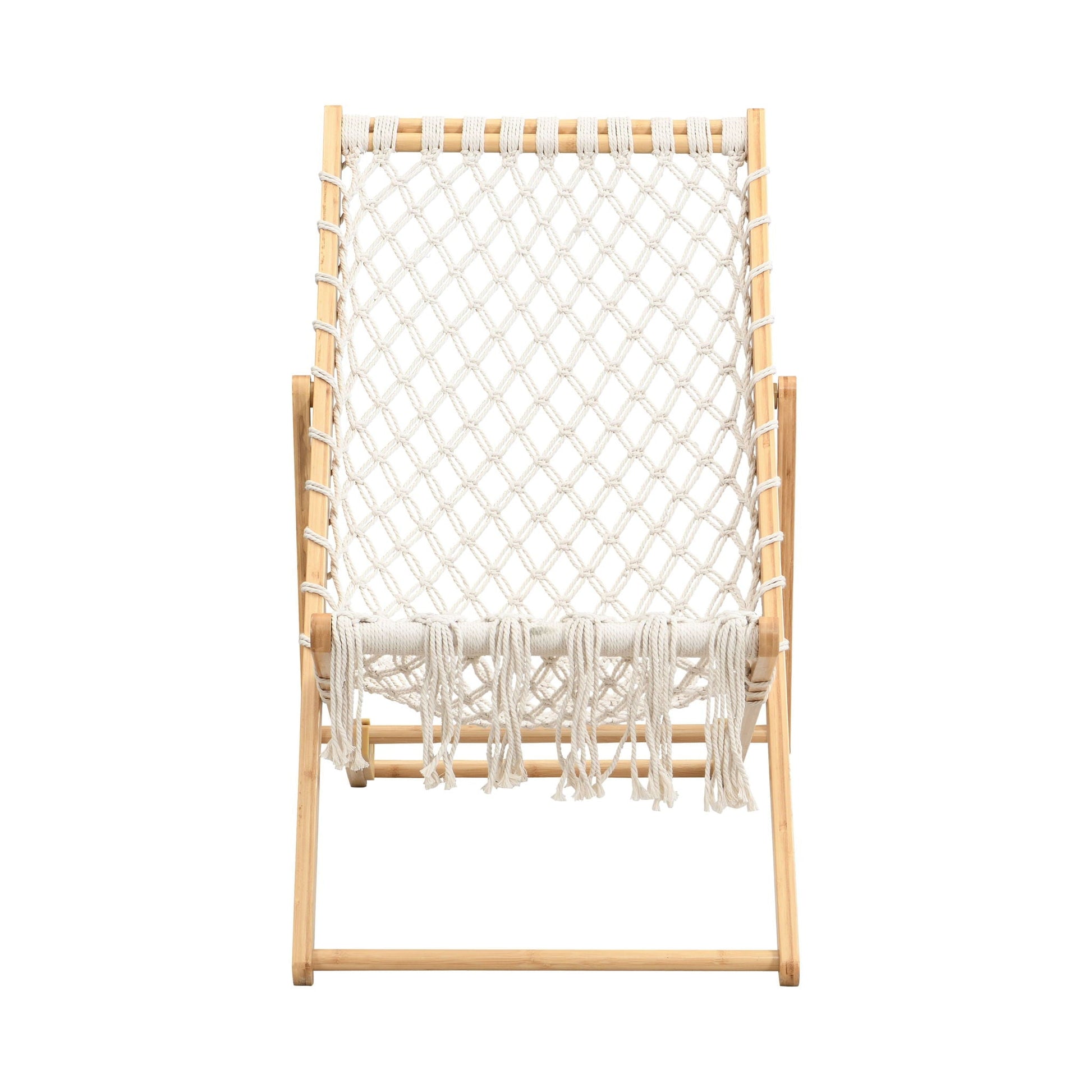 Bamboo weaving chair set with handwoven rope lattice, natural finish by HouseOfZazla on Tampa Home & Garden Store