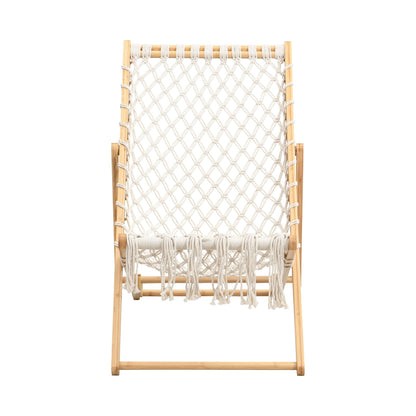 Bamboo weaving chair set with handwoven rope lattice, natural finish by HouseOfZazla on Tampa Home & Garden Store