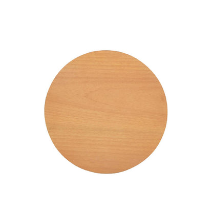 Cabana Round Cane Storage Side Table top in natural brown oak wood on Tampa Home & Garden Store