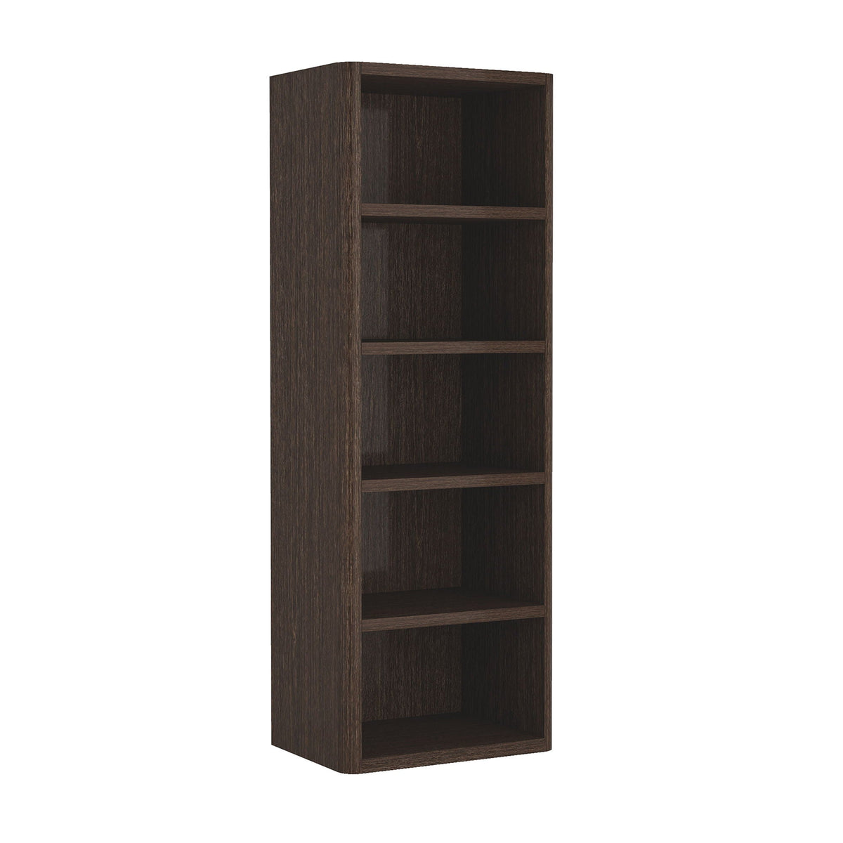 Open Bookcase with Adjustable Shelves, 79in, dark brown wood finish, HouseOfZazla bookcase on Tampa Home & Garden Store