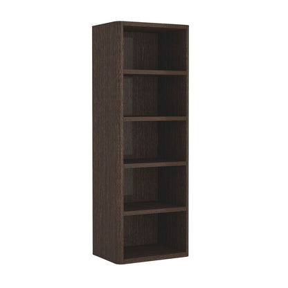 Open Bookcase with Adjustable Shelves, 79in, dark brown wood finish, HouseOfZazla bookcase on Tampa Home & Garden Store