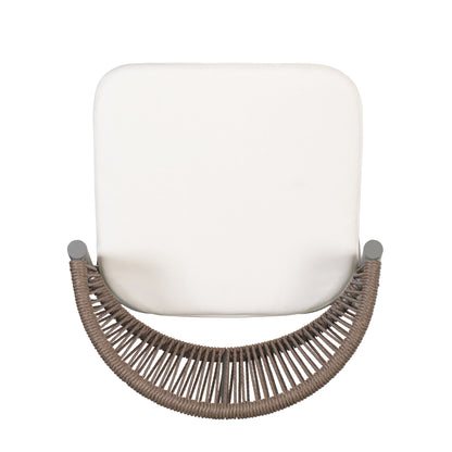 Outdoor Bar Stools With Scallop Cushion And Frame