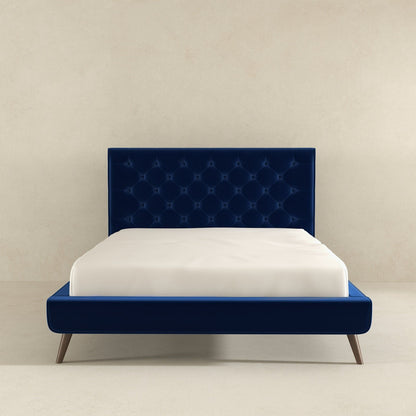 Dillon Mid Century Platform Bed and Headboard