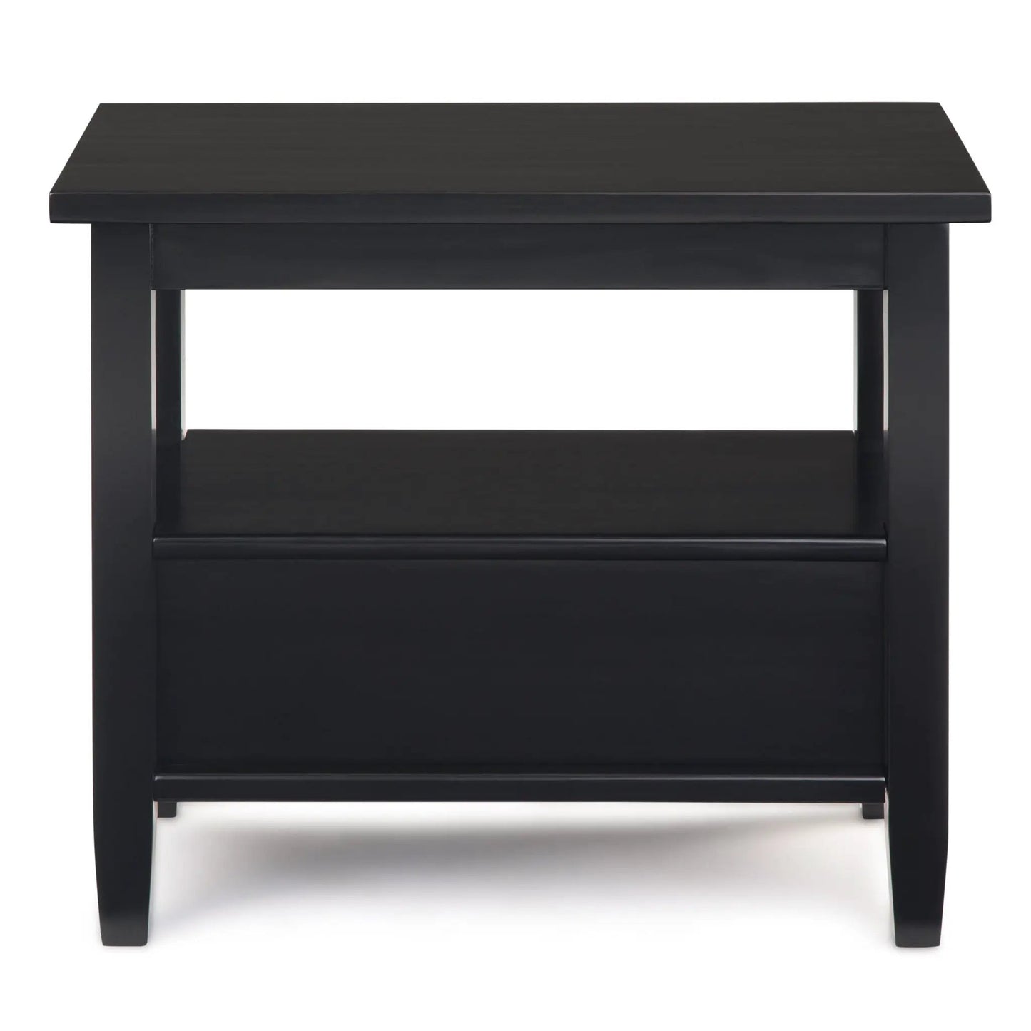 Warm Shaker handcrafted coffee table in black wood finish with squared legs on Tampa Home & Garden Store