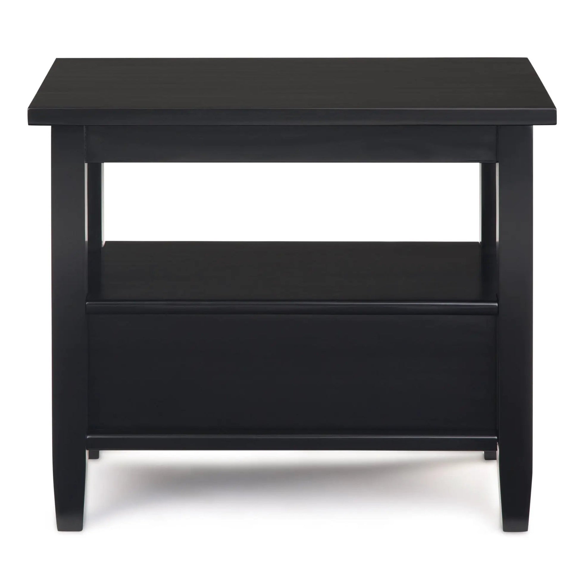 Warm Shaker handcrafted coffee table in black wood finish with squared legs on Tampa Home & Garden Store