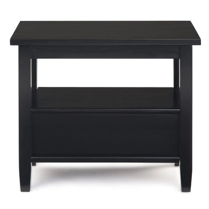 Warm Shaker handcrafted coffee table in black wood finish with squared legs on Tampa Home & Garden Store