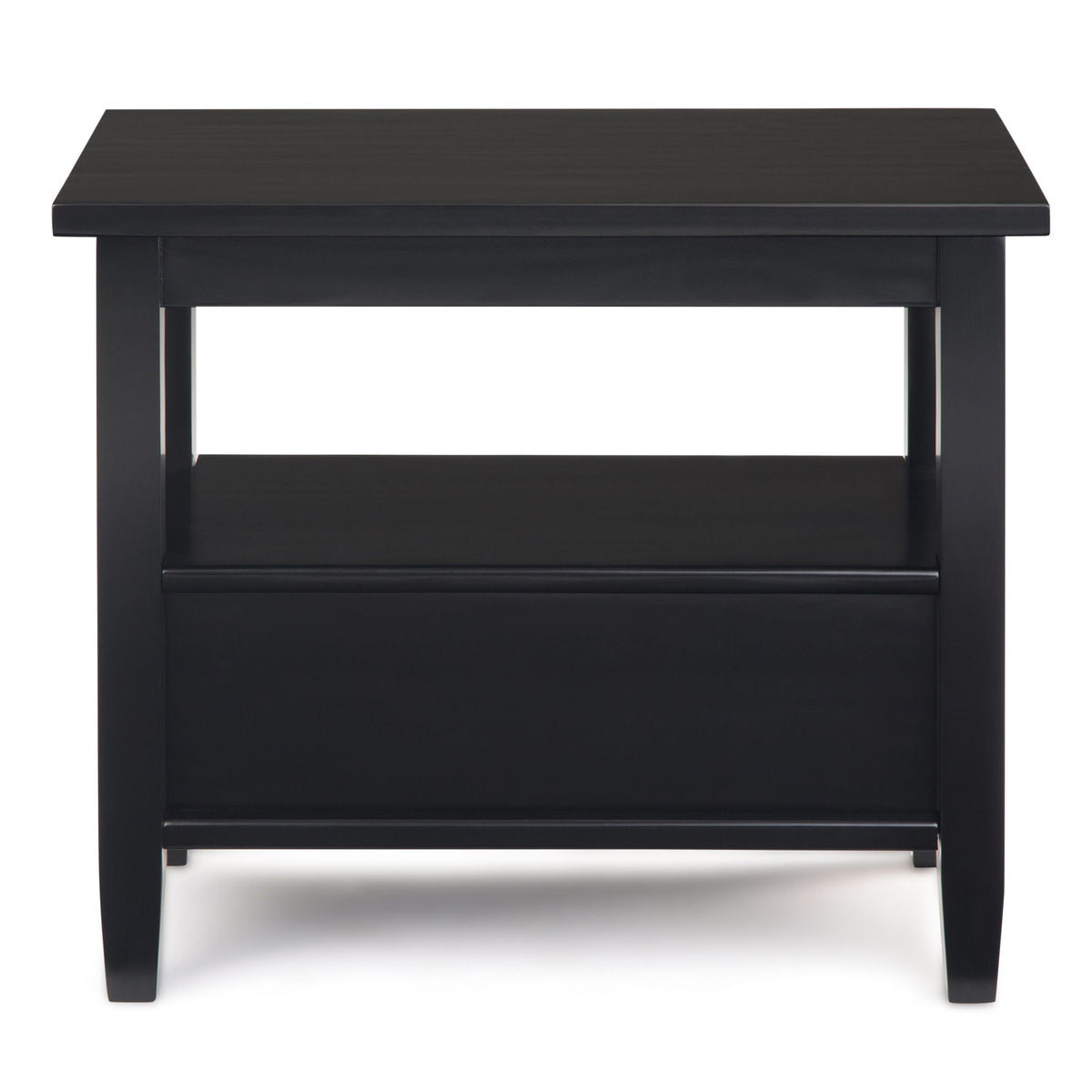 Warm Shaker Coffee Table by HouseOfZazla in black finish with drawer and shelf on Tampa Home & Garden Store