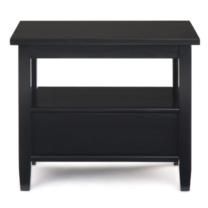 Warm Shaker Coffee Table by HouseOfZazla in black finish with drawer and shelf on Tampa Home & Garden Store