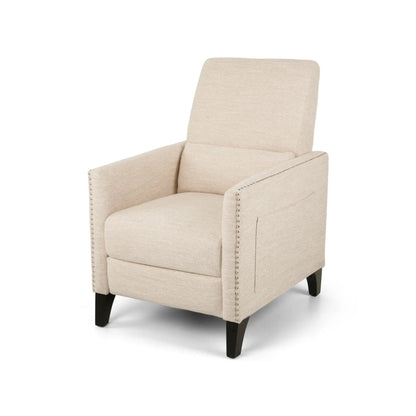 Kiersten Contemporary Fabric Pushback Recliner