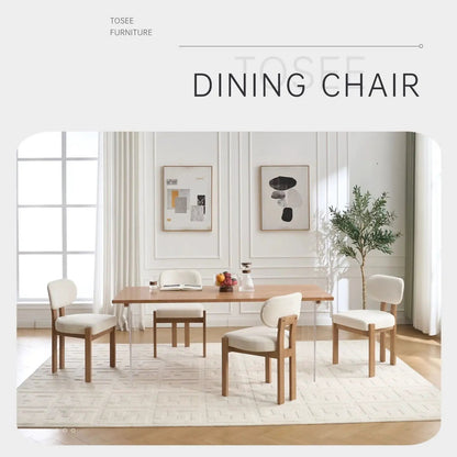 Dining chairs with ergonomic backrests and adjustable feet, set of 2, light wood frames on Tampa Home & Garden Store