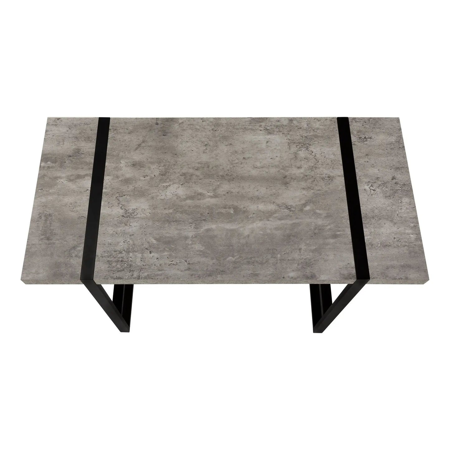 Industrial Design Computer Desk concrete-top with black angled metal legs Unique Piece Furniture on Tampa Home & Garden Store