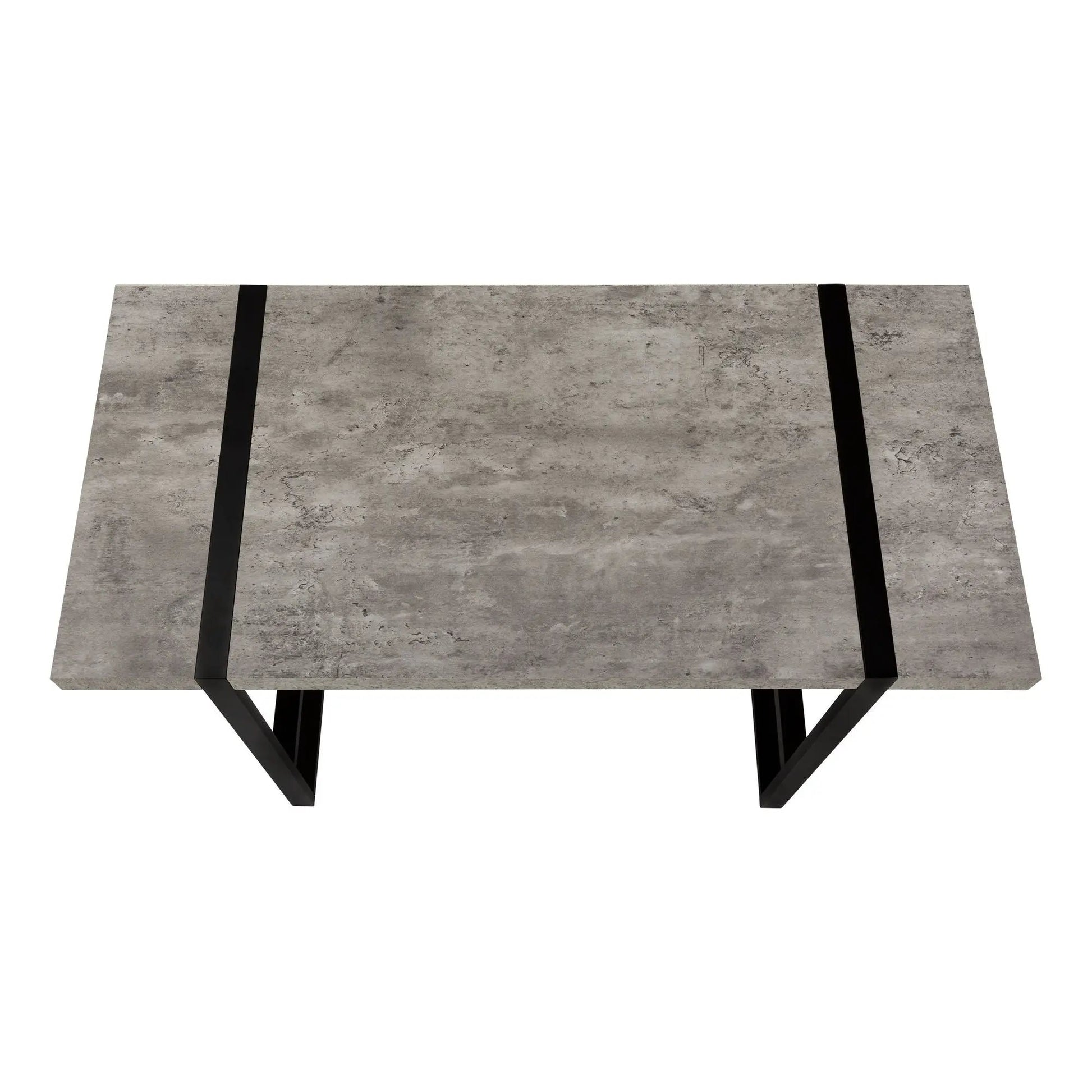Industrial Design Computer Desk concrete-top with black angled metal legs Unique Piece Furniture on Tampa Home & Garden Store