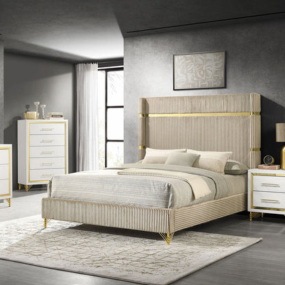 Malcolm Timeless Wingback Upholstered Bed