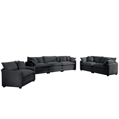 Elegant Sectional Sofa Set with Deep Seats