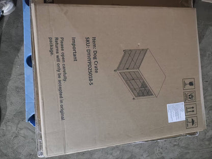 27.2in dog crate furniture with wheels box by HouseOfZazla shows wire crate diagram on cardboard on Tampa Home & Garden Store