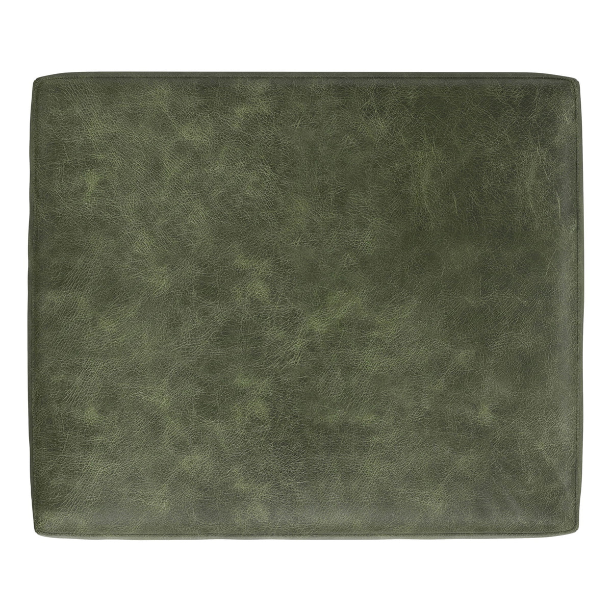 Morrison Handcrafted Ottoman & Feather Cushion olive green leather ottoman by HouseOfZazla on Tampa Home & Garden Store