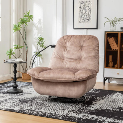 Swivel glider recliner chair in mauve fabric with rocking function on Tampa Home & Garden Store