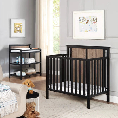 Connelly Mini Crib With Mattress Pad Two Tone