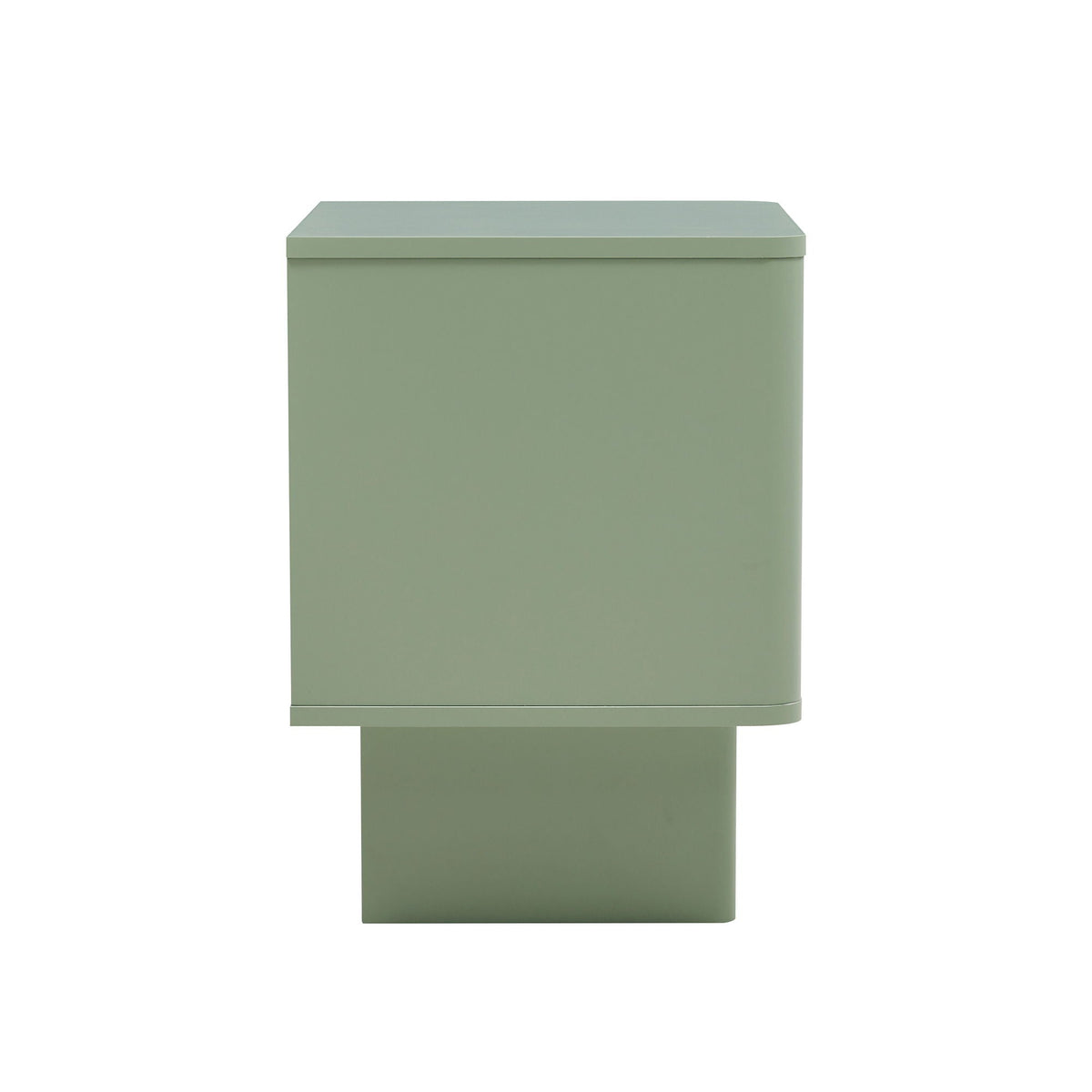 Modern accent nightstand in green with drawer and shelf on Tampa Home & Garden Store
