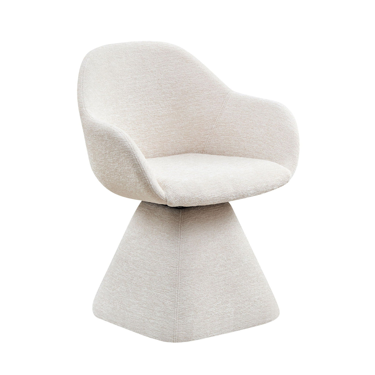 Beige velvet barrel-back swivel accent chair by HouseOfZazla on Tampa Home & Garden Store