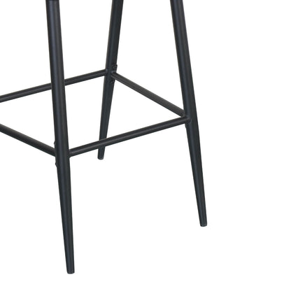 Outdoor Bar Stools With Scallop Cushion And Frame