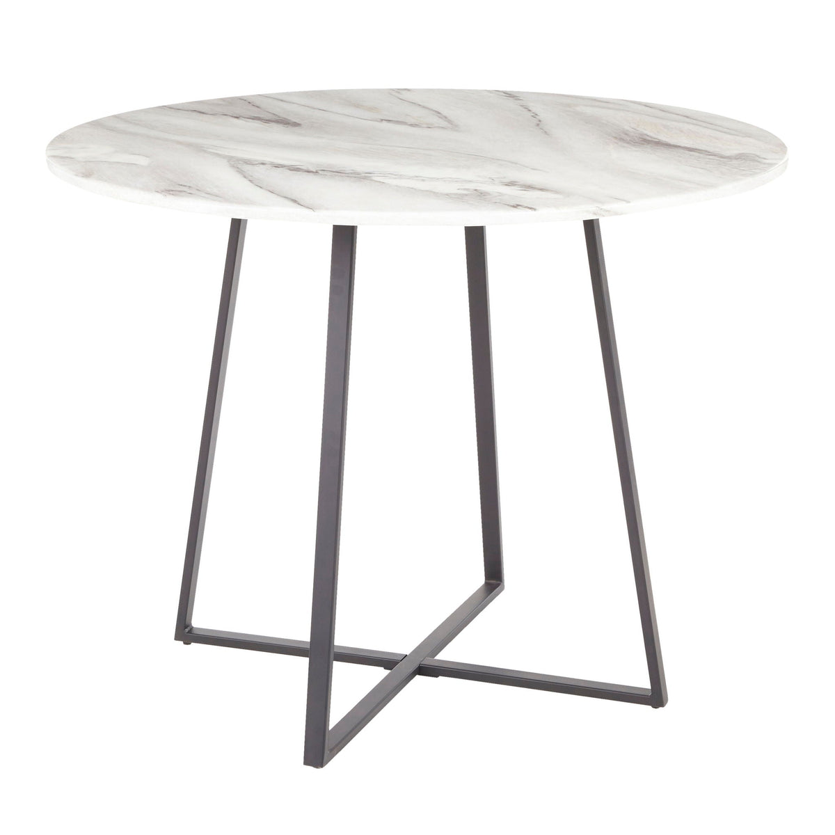 Contemporary Glam round marble dining table by HouseOfZazla with marble top and metal legs Store on Tampa Home & Garden Store