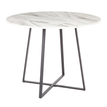 Contemporary Glam round marble dining table by HouseOfZazla with marble top and metal legs Store on Tampa Home & Garden Store