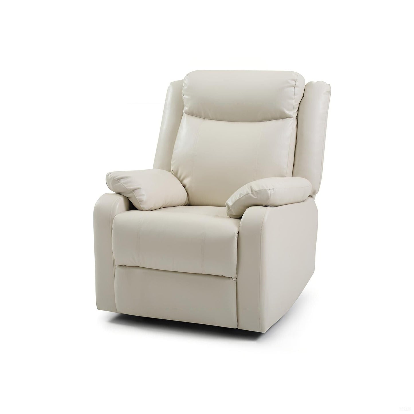 Dark Brown Manual Rocker Recliner and Padded Arms