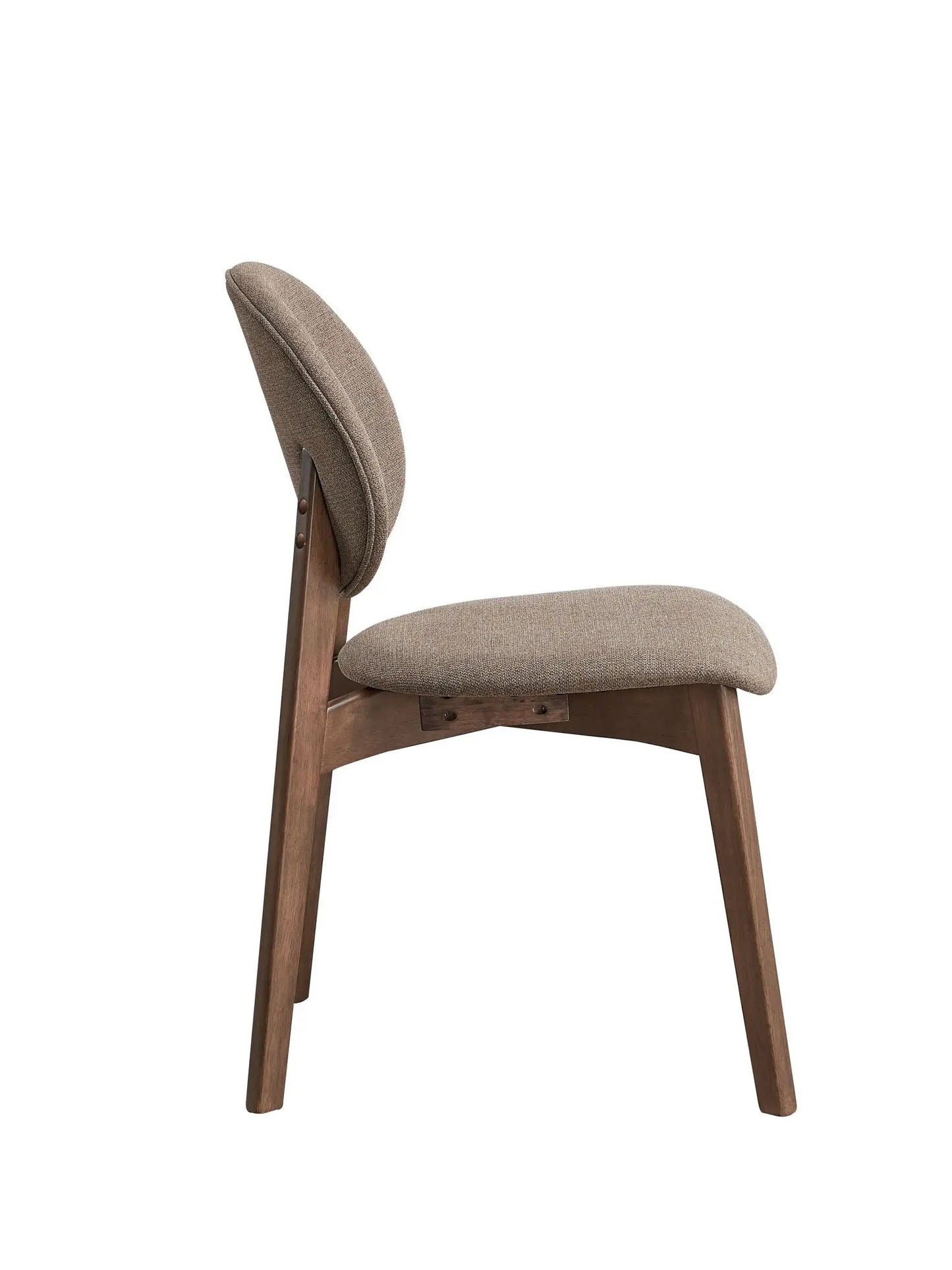 Hadasa Side Chair set of 2, beige upholstery on a warm wood frame, Unique Piece Furniture on Tampa Home & Garden Store