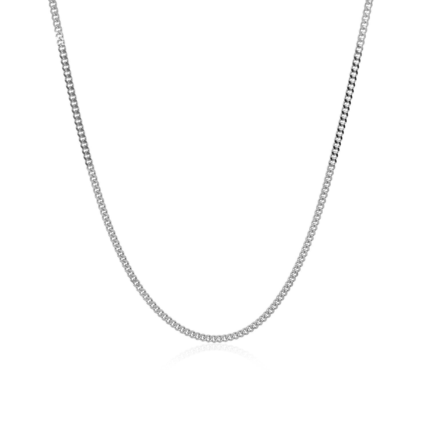 14k white gold gourmette chain necklace 1.5mm Bids.com on Tampa Home & Garden Store