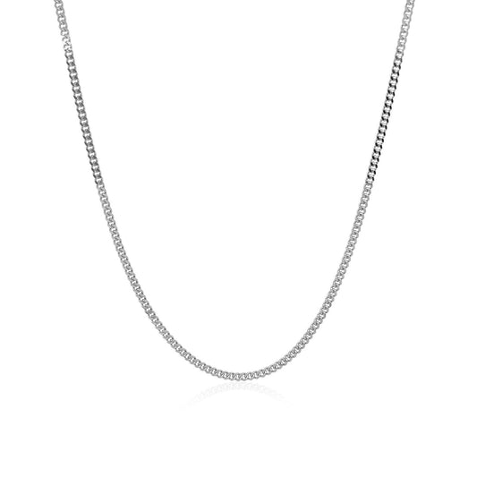 14k white gold gourmette chain necklace 1.5mm Bids.com on Tampa Home & Garden Store