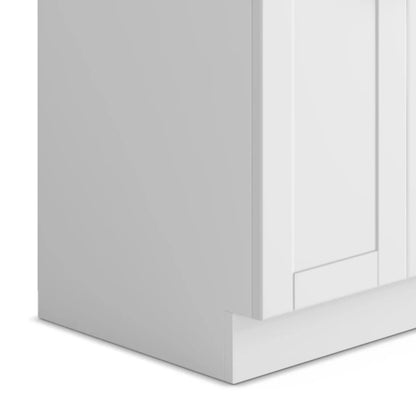 Kyle laundry cabinet vanity, white finish with paneled doors, by Unique Piece Furniture on Tampa Home & Garden Store