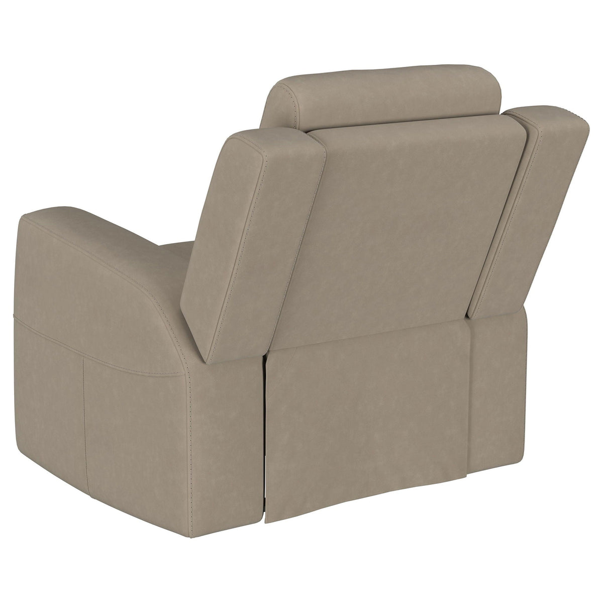 Slater taupe upholstered recliner chair with manual recline by HouseOfZazla on Tampa Home & Garden Store