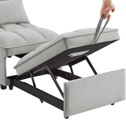 Sofa bed gray by HouseOfZazla, 4-in-1 with adjustable frame on Tampa Home & Garden Store
