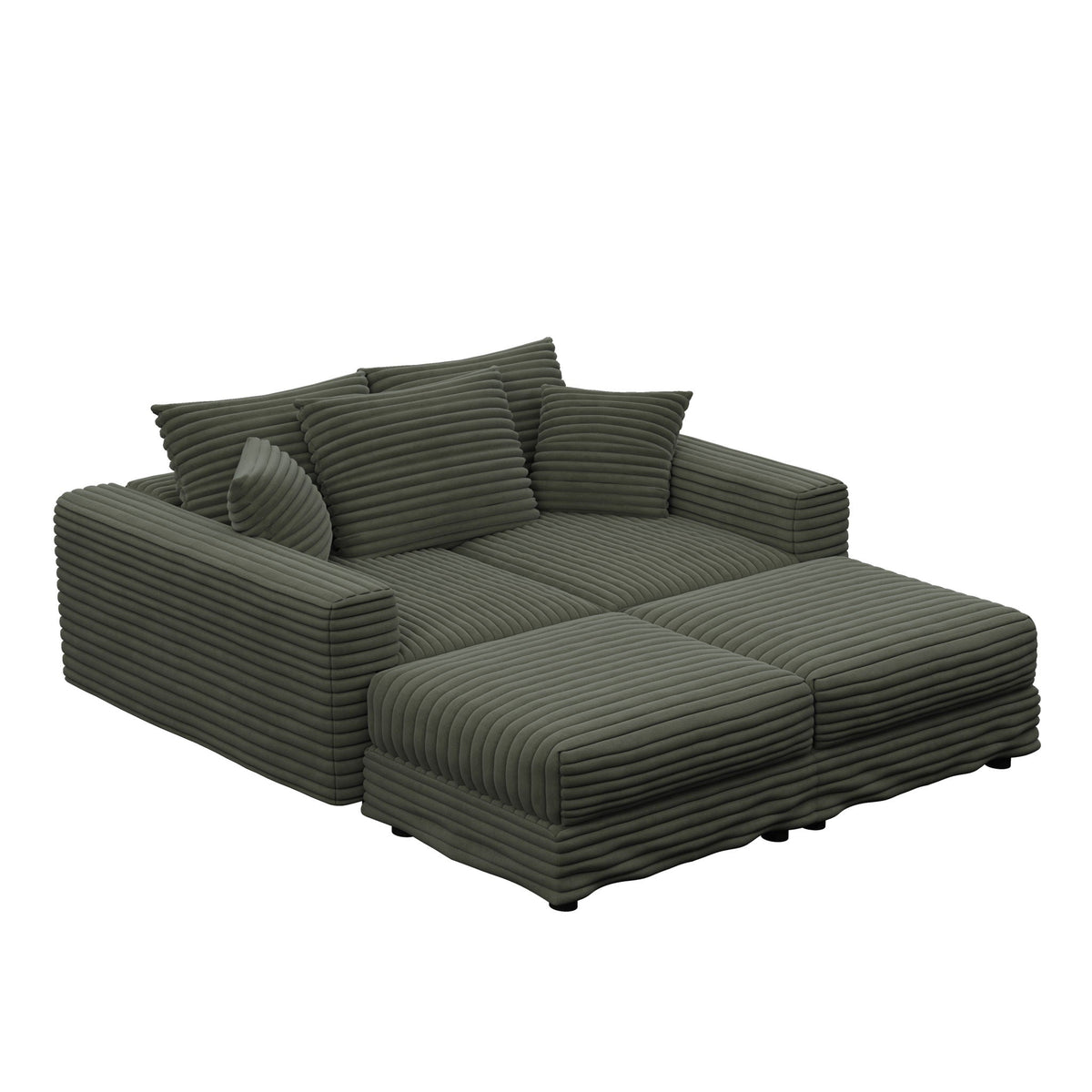 Convertible Sofa With Deep Seat and Pillows
