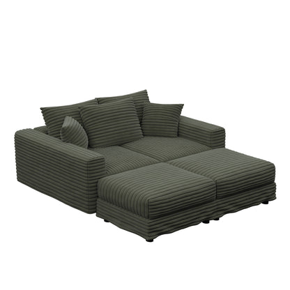 Convertible Sofa With Deep Seat and Pillows