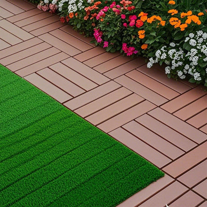 Plastic Interlocking Patio Deck Tiles For Outdoor