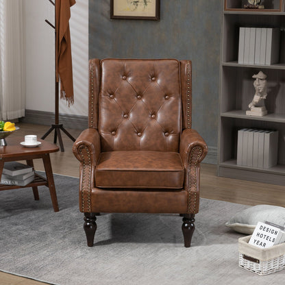 Comfortable and Modern Armchair With Wood Legs