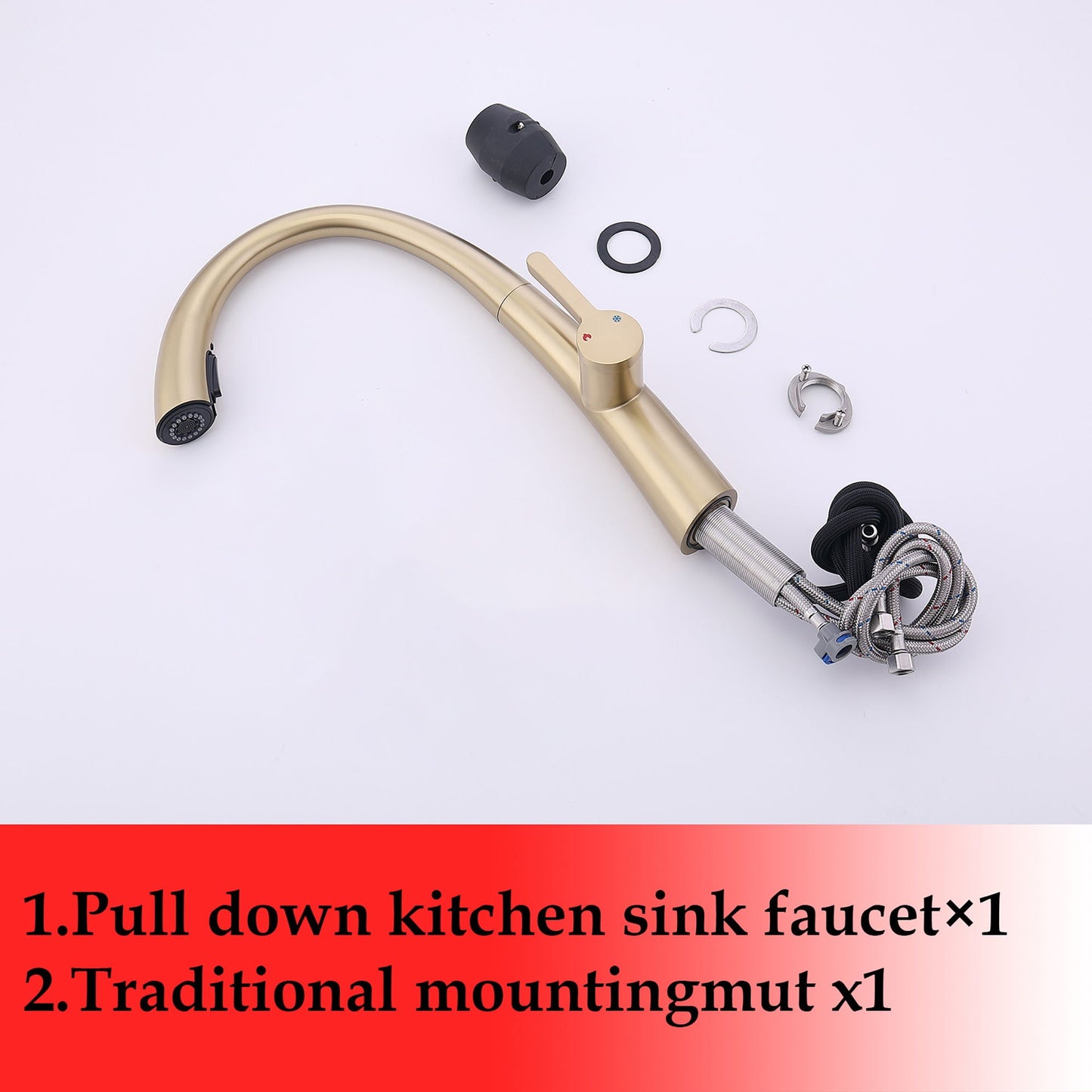 Single Handle And Stainless Steel Kitchen Faucet