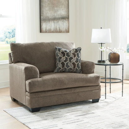 Stonemeade 3-piece living room set brown fabric sofa with geometric pillow on Tampa Home & Garden Store