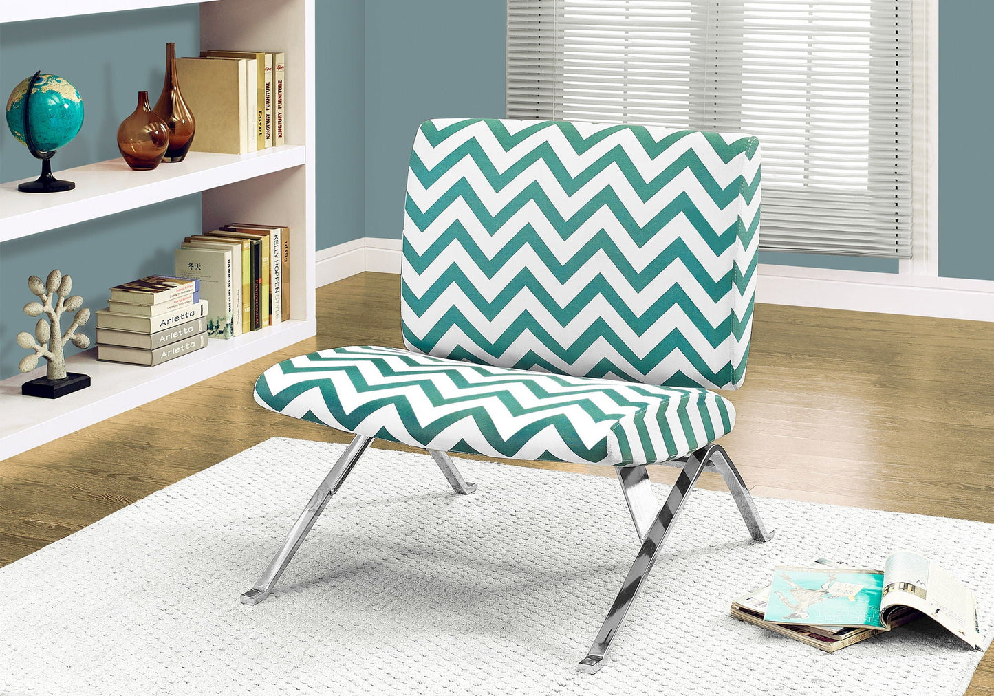 Modern Armless Fabric Chair for the Guest Room