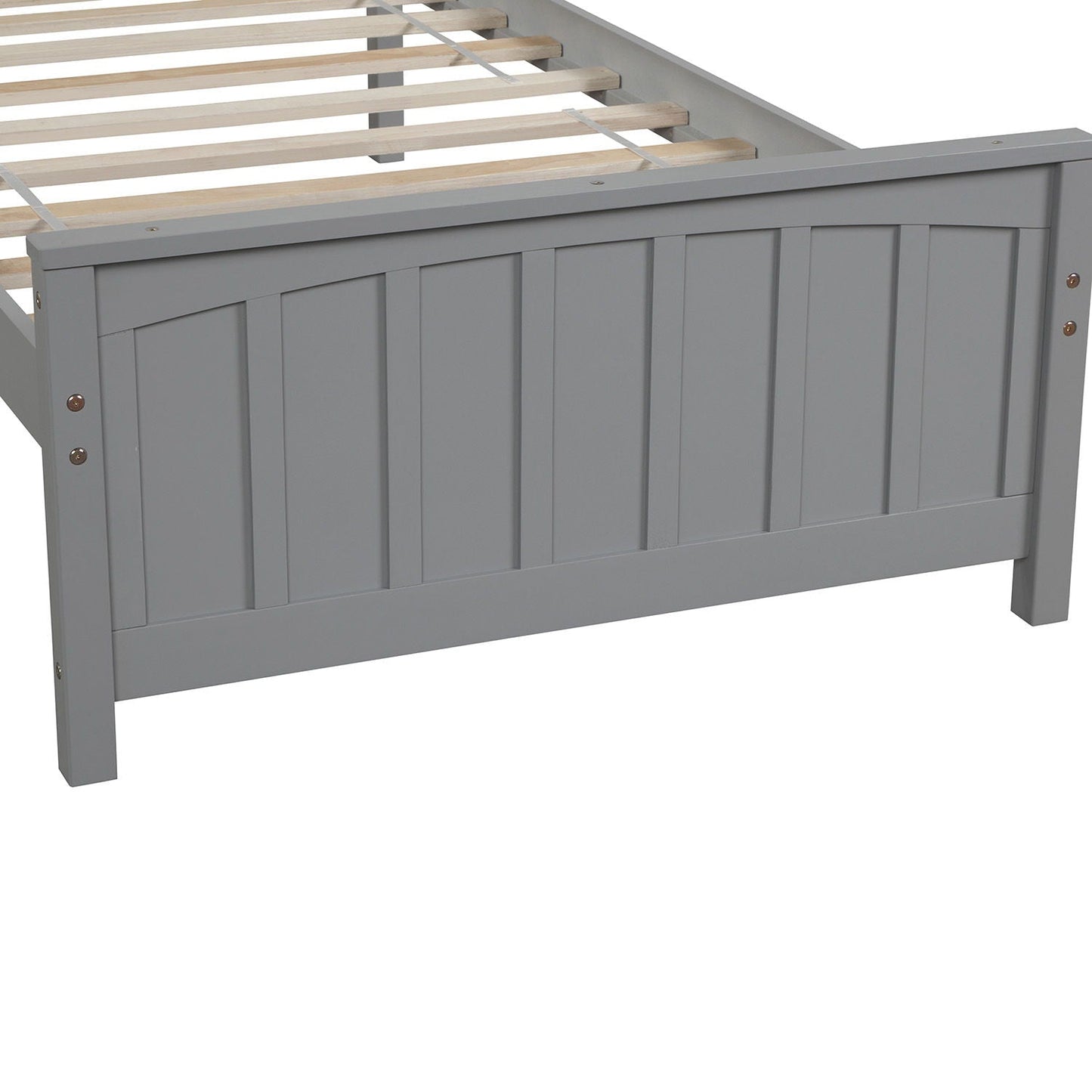 Wood Platform Bed with Headboard and Footboard