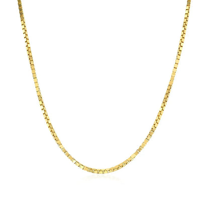 14k yellow gold classic box chain necklace 1.1mm by Bids.com on Tampa Home & Garden Store