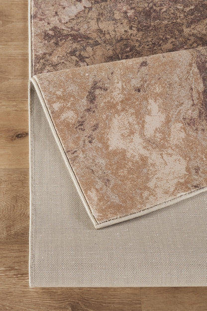Artistic Collection Abstract Rug by HouseOfZazla in warm brown tan tones with rolled edge on Tampa Home & Garden Store