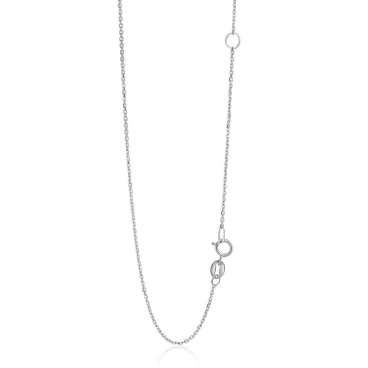 14k white gold adjustable cable chain necklace 1.1mm by Bids.com on Tampa Home & Garden Store