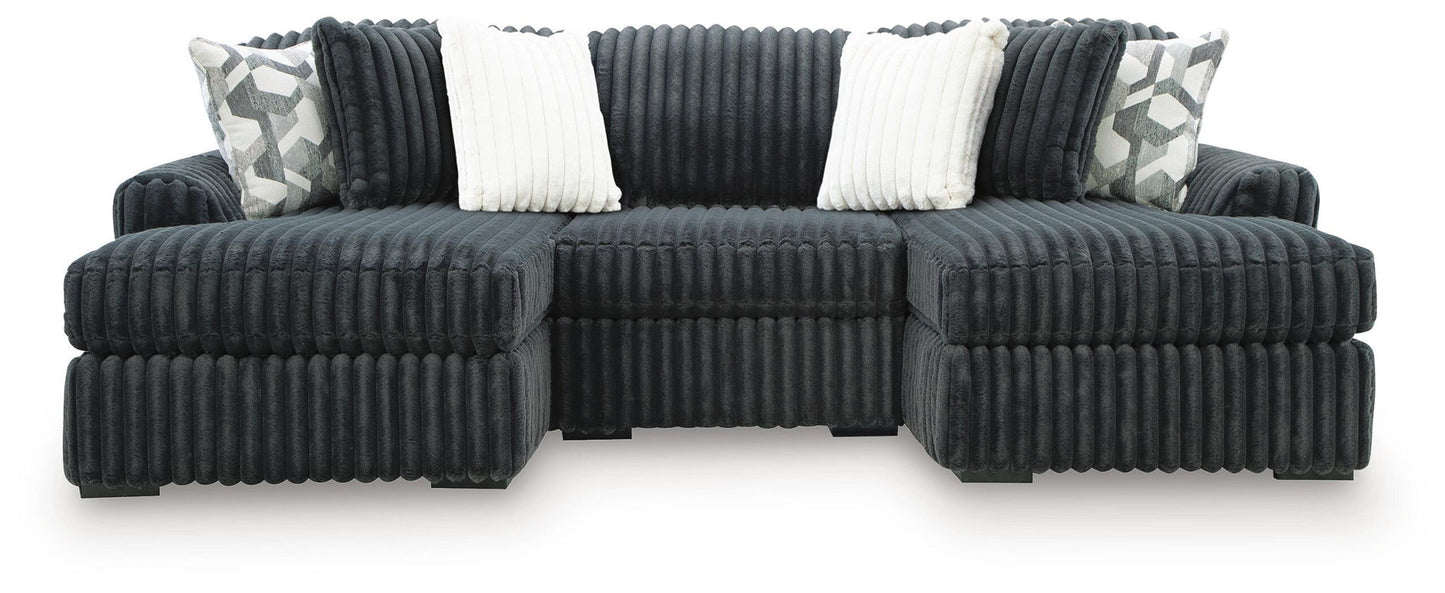 Midnight Madness Sectional and Jumbo Corduroy