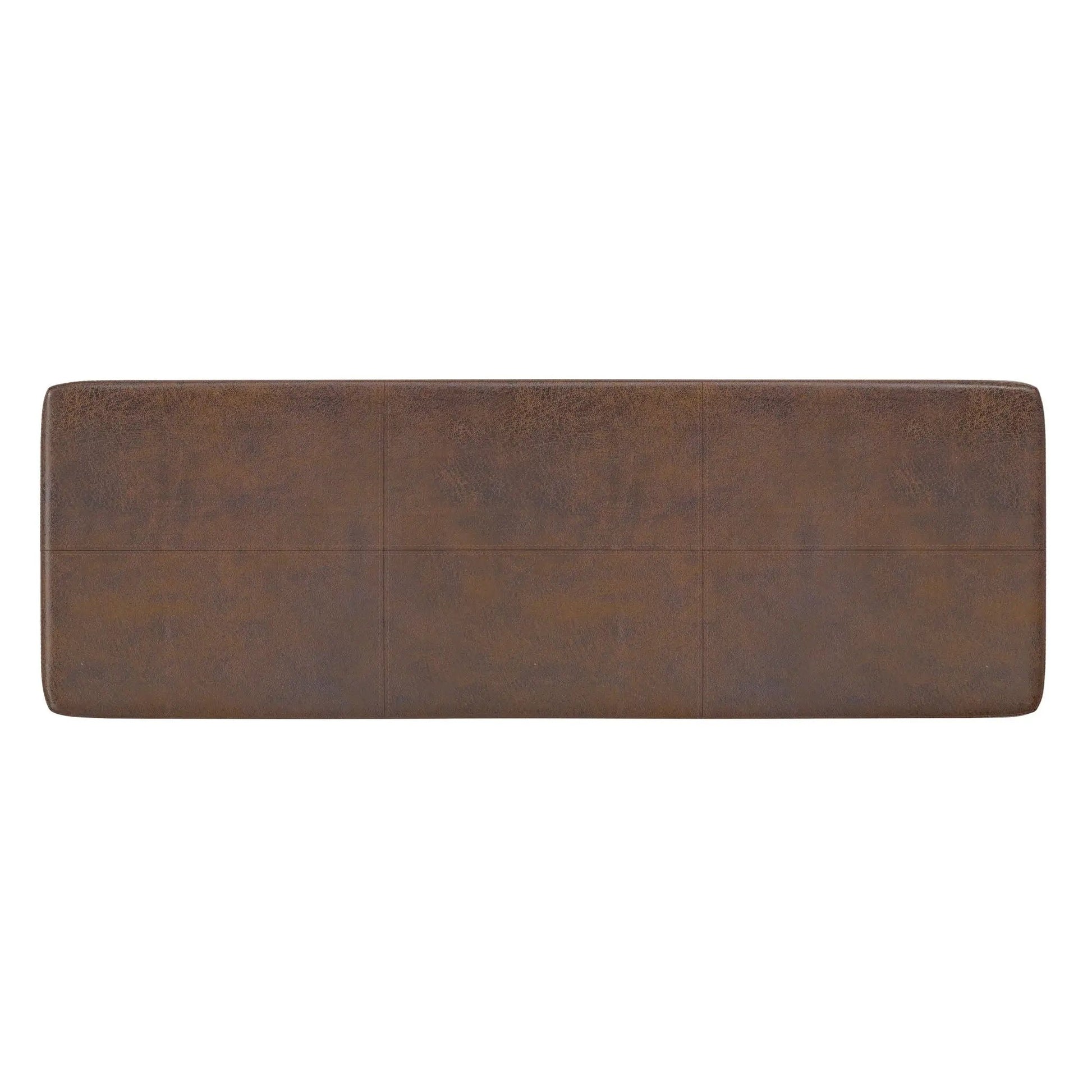Carlson Ottoman Bench brown leather, mid-century design by Unique Piece Furniture on Tampa Home & Garden Store